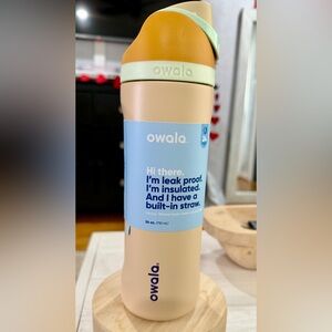 Owala Insulated Water Bottle with Built-in Straw - Tan and Mint